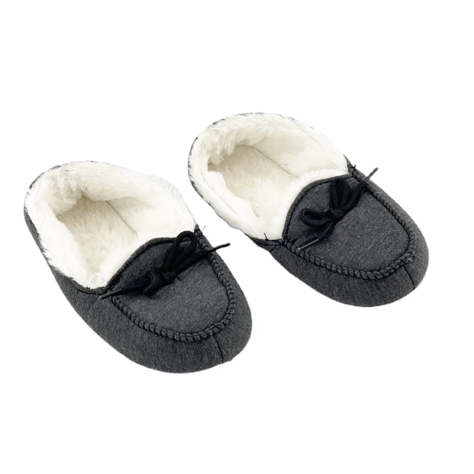 Target мальчика девочки искусственного меха подкладка мокасины тапочки туфли серый средний 2-3 a - Изображение 2 из 4
