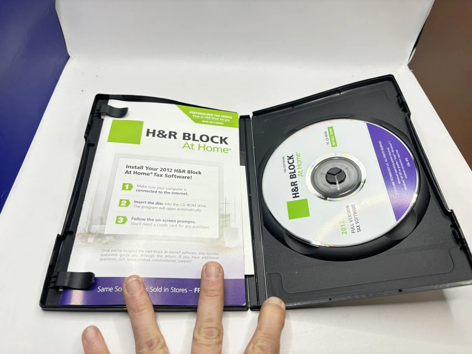 H&R Block At Home Deluxe + E-file + State 2012 Vintage Computer Program - Image 2 of 3