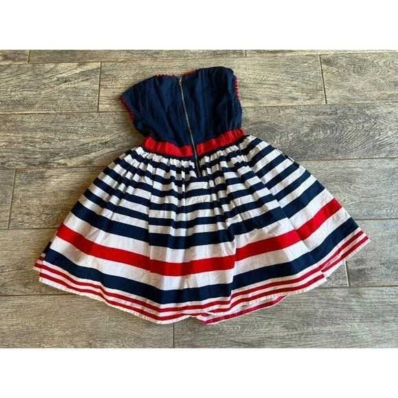 Vestido Parques Disney Pequeño Americana Fiesta Formal EE. UU. Mickey Minnie Mouse Niñas Foto 3 de 4