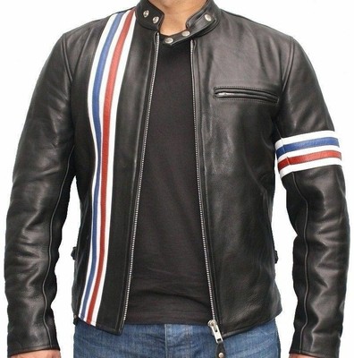 ebay black leather jacket