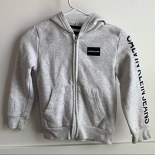 Calvin Klein Jeans Cream Heathered Jacket Size 5 Boys