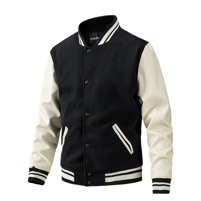 s Classic Varsity Baseball Jacket Cotton Blend Letterman Style