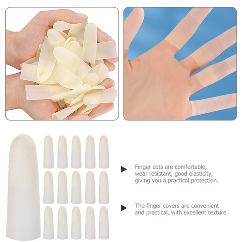 100 Pcs Anti-static Finger Guard Latex Fingertips Protectors Work - Picture 12 of 12