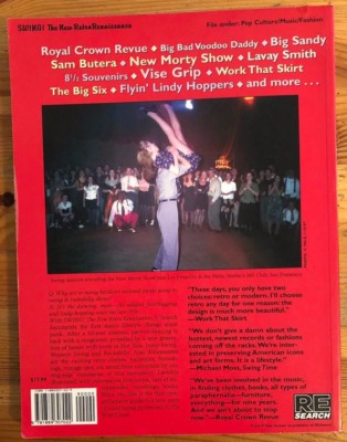 Re Search Volume 3 Swing The New Retro Renaissance V Vale 1998