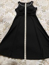 Black ruched bust diamante occasion dress, 6