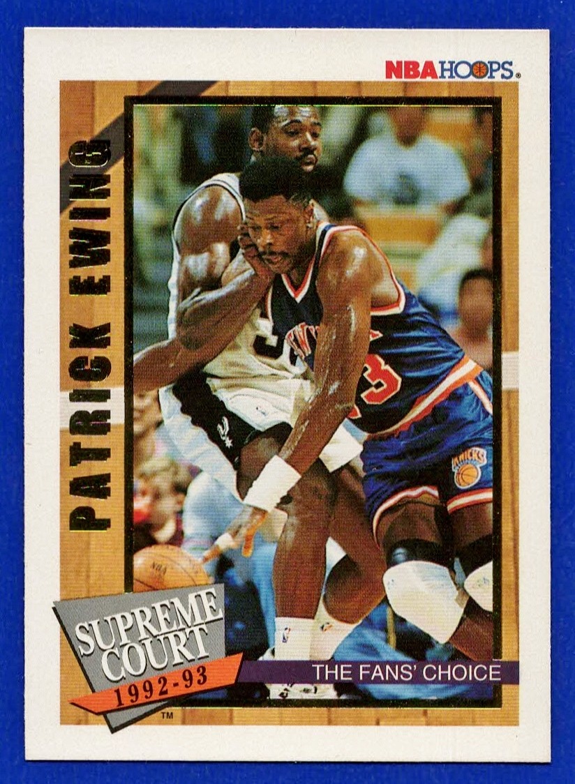 1992-93 NBA Hoops Supreme Court #SC4 Patrick Ewing New York Knicks Basketball