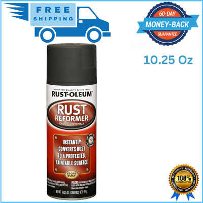 Rust-Oleum Stops Rust Converter Rust Reformer Spray Flat Black Finish 10.25 oz