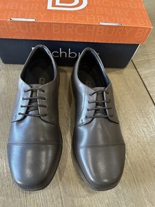 Sz 14 Mens Birchbury Brenston Black Leather Barefoot Comfort Cap Toe Shoes VGUC Birchbury Brenston | eBay main image 4