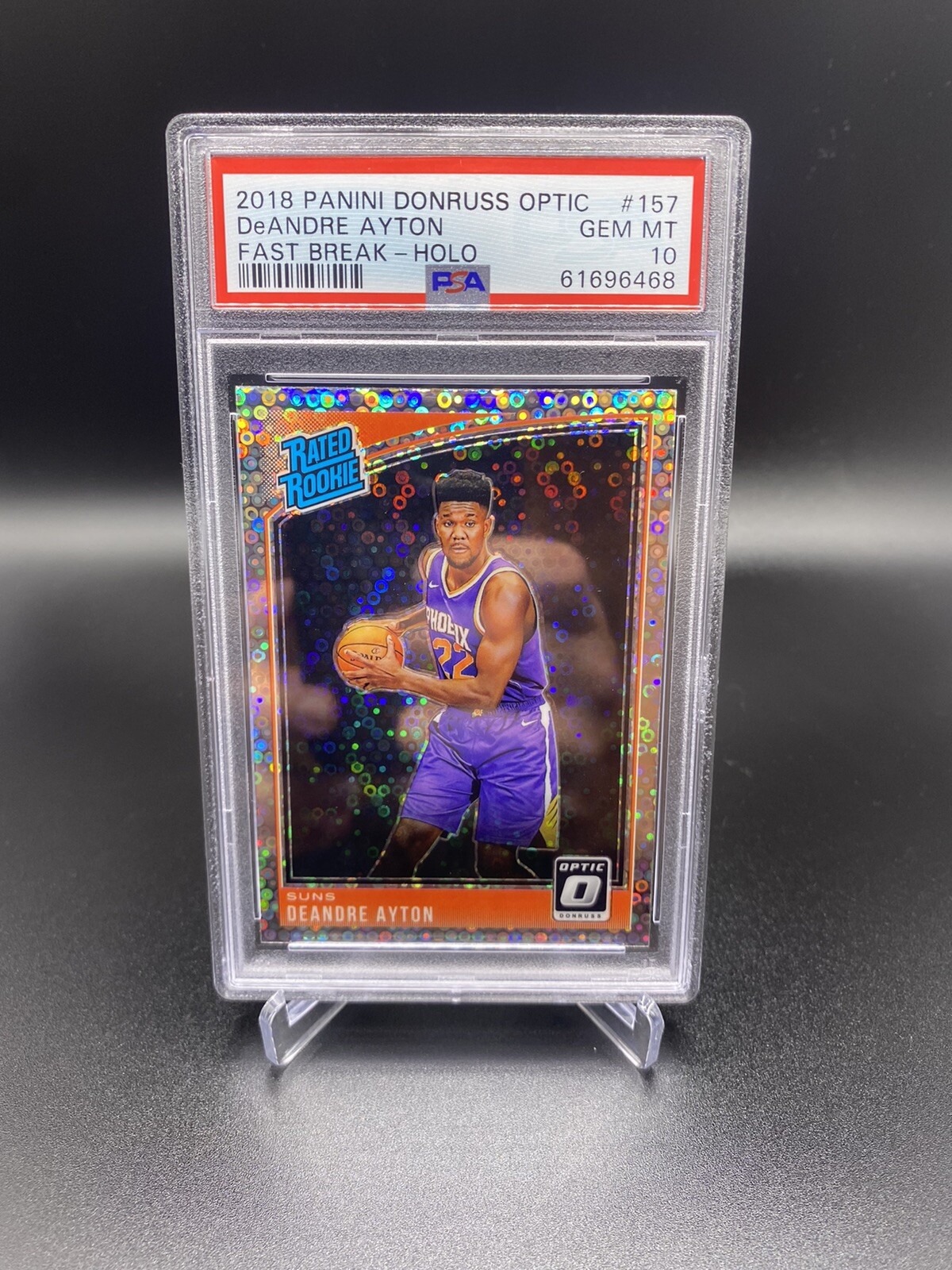 2018 Panini Optic Fast Break Holo DeAndre Ayton #157 Rookie Card PSA 10 GEM MT