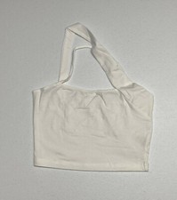 Crop Top Women's Small and Medium White Sleeve Off the Shoulder Strap