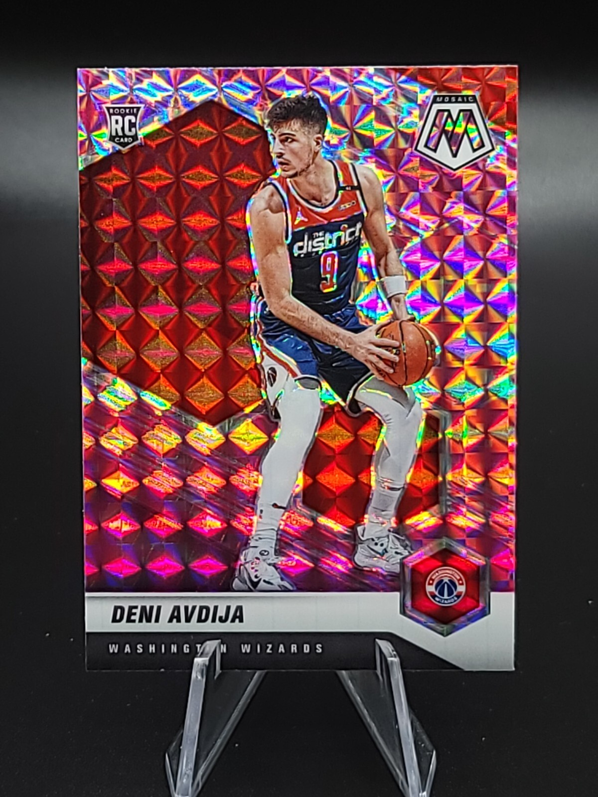 Deni Avdija 2020-21 Panini Mosaic RC #217 Pink Camo Mosaic Parallel