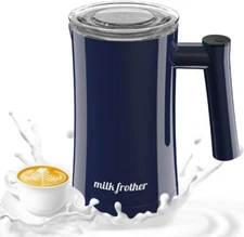 Milk Frother, Large Capacity Electric Milk Steamer and Frother, Automatic Hot/Co