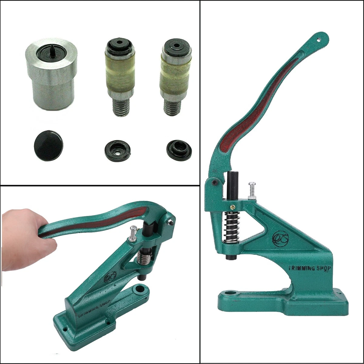 Universal Green Hand Rivet Press Machine T3 T5 T7 Dies Set for Crafting  Projects