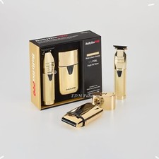 BaBylissPRO Limited Edition GoldFX Trimmer und UV Einzelfolienrasierer Prepack