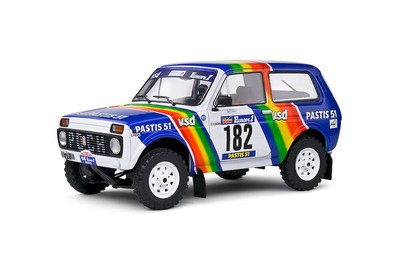 Solido S1807305 1:18 Lada Niva White #182 Jabouille/Sardou Paris-Dakar 1984