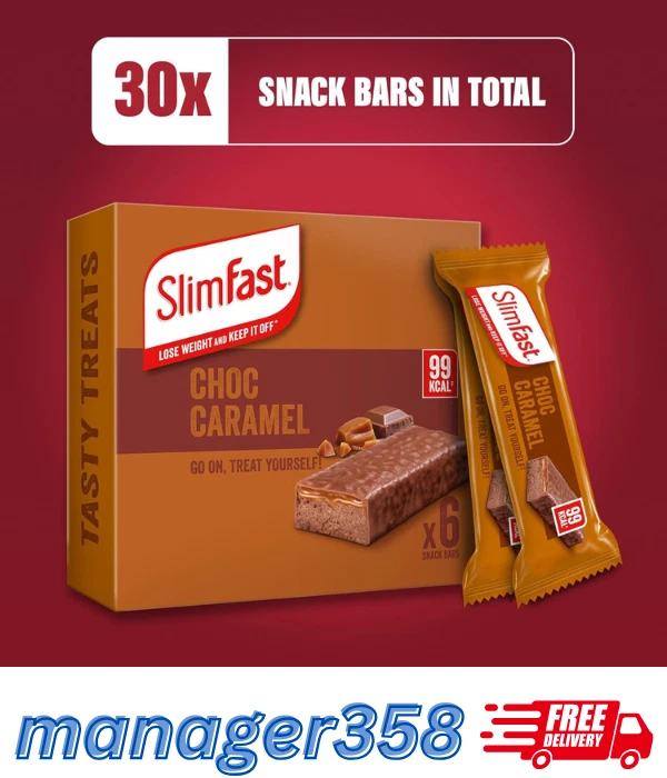 30 x 26 g - Snack Bar, Low Calorie Snack, Choc Caramel Flavour Free Delivery UK - Image 4 of 4