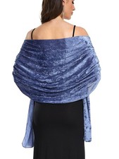 Velvet Shawls and Wraps for Evening Dresses Shawl Wrap for Women Wedding Brid...