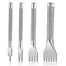 Leather Stitching Punch Set 4Mm Leather Hole Punch Tool 1/2/4/6 Prong
