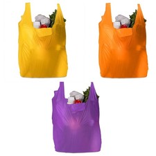 Vest Carrier Bags Strong Disposable Polythene Carry Bag 11" x 17" x 21"