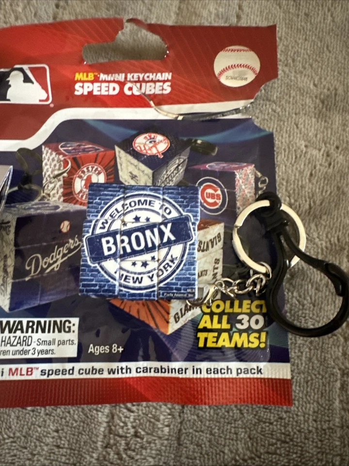 2025 MLB Baseball Mini Keychain Speed Cubes New York Yankees Bronx - Image 2 of 4