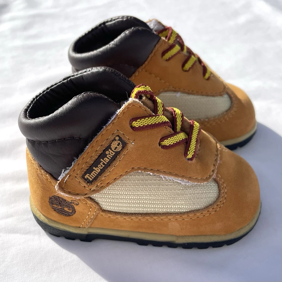 Timberland Infantil Bebé Talla 1 Cuero Cuna Botines Bota Tostado Foto 2 de 4