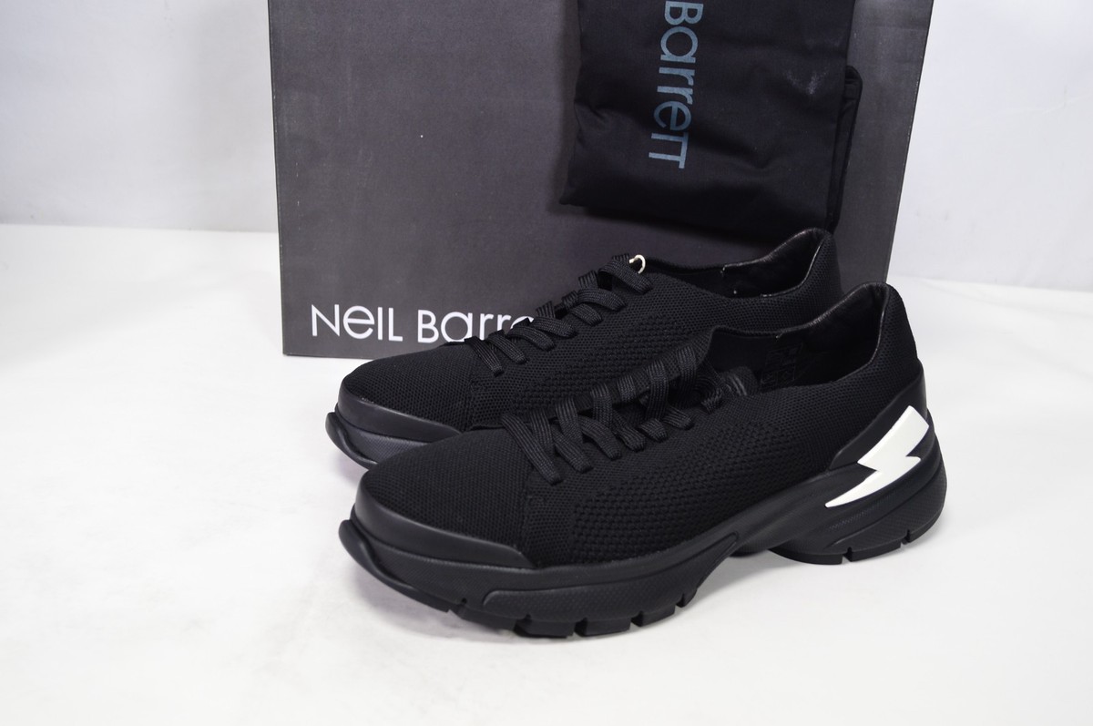 NEW Neil Barrett Bolt Lace Up Sneaker Black Size 40EU US 7 Mens | eBay