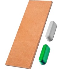 Leather Honing Strop for Knife Sharpening with Polishing Compound Double Side...