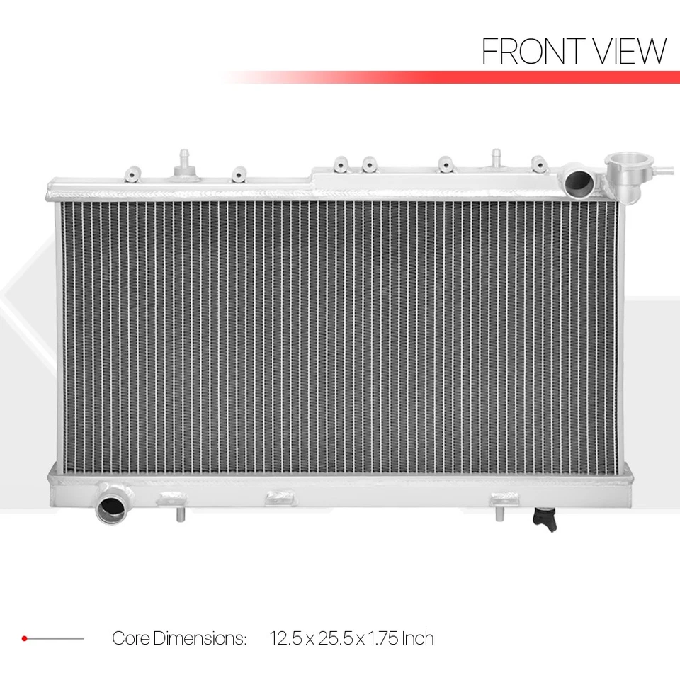 Radiador de rendimiento de aluminio de 2 filas con núcleo para 91-99 Nissan Sentra/200SX/NX manual Foto 3 de 4