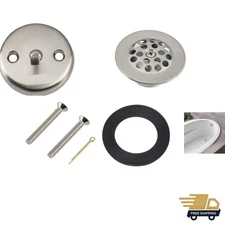 Luxury Trip Lever Bathtub Drain Trim Kit with Overflow Faceplate, Brushed Nickel