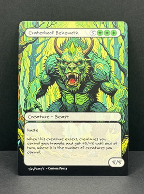 MTG - Craterhoof Behemoth - Van Gogh Style - Card For EDH and Playtest