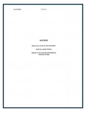 Waitress Musical Script Broadway Music and Lyrics by Sara Bareilles
