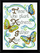 Butterfly Kindness, 5'' X 7'' Counted Cross Stitch Kit