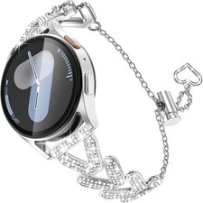 Silver Metal Strap Compatible with Samsung Galaxy Watch 7 40mm 44mm