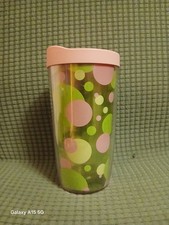 Tervis Tumbler 16oz Pink Green Polka Dots, Made In USA,