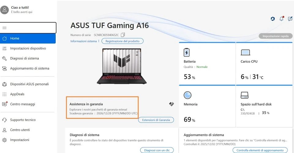 Asus TUF Gaming A16 AMD Ryzen 9 7940HX 32GB GeForce RTX 4070 1TB 16" WUXGA Win11 - Immagine 4 di 4