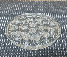 Vintage Clear Glass 3 Footed Flower Frog 5" x 1" w/19 holes