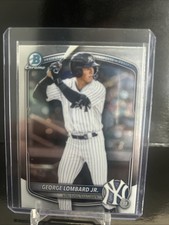 George Lombard Jr. Chrome Prospect Rookie 2025 Bowman Draft Card #BDC-43 Yankees. rookie card picture