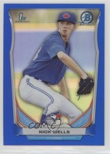2014 Bowman Draft Chrome Blue Refractor 139/399 Nick Wells #CDP89 8k4