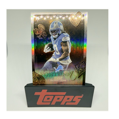 Jahmyr Gibbs Fortune 15 Refractor Insert F15-12 Topps 2025 NFL Detroit Lions