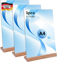 Thboxes 2 StüCk Tischaufsteller A4, Transparent Preisschilder Aufsteller Acryl M