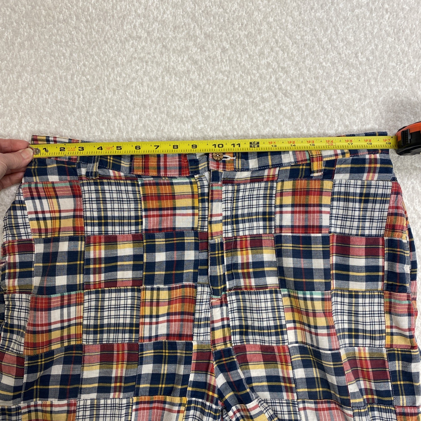 BARRY BRICKEN Multicolored Plaid Patchwork Mens 3… - image 5