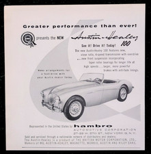 Austin-Healey 100 Original 1956 Vintage Print Ad Wall Art