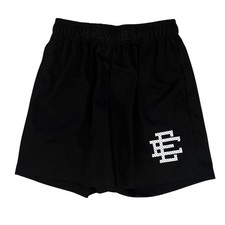 Eric Emanuel Men's Logo Mesh Shorts Black Streetwear- Size Large