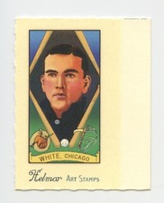 DOC WHITE SCARCE HELMAR STAMP BASEBALL CARD WITH UNCUT TAB