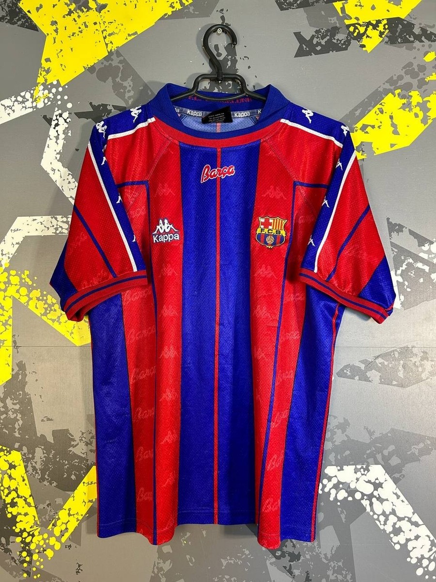 Barcelona Jersey Home football Soccer shirt 1997 - 1998 Kappa Men