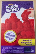 Image of KINETIC SAND 8oz NEON RED MAGICAL FLOWING SAND COMPUND NEVER DRIES OUT!!!!!!!!!