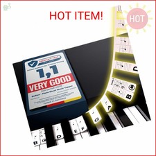 Removable Piano Stickers - Reusable Silicone Strips - Note Labels for 88 Key Ful