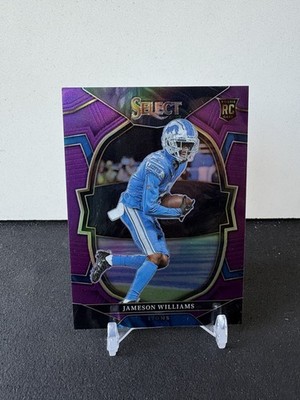 Jameson Williams 2022 Panini Select Concourse Purple /75 Rookie Detroit Lions