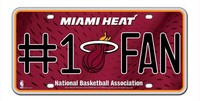 Miami Heat License Plate 1 Fan Aluminum Miami Heat License Plate 1 Fan Aluminum