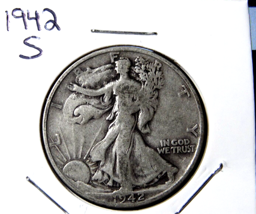 1942-S Walking Liberty Half Dollar US Silver Coin